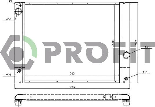 Profit PR 0071A4 - Radiateur, refroidissement du moteur cwaw.fr