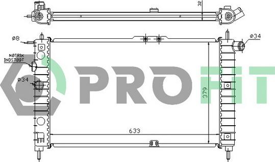 Profit PR 1105A1 - Radiateur, refroidissement du moteur cwaw.fr