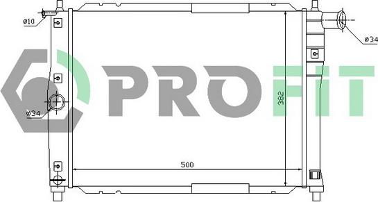 Profit PR 1106A2 - Radiateur, refroidissement du moteur cwaw.fr