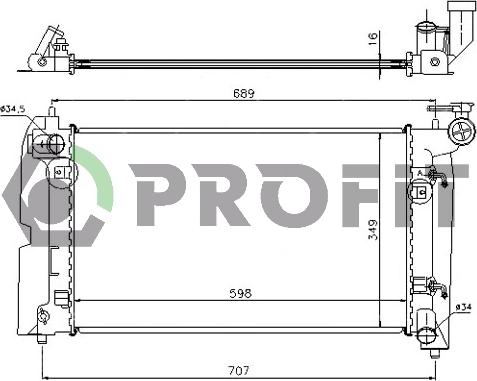 Profit PR 1835A3 - Radiateur, refroidissement du moteur cwaw.fr