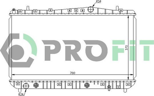 Profit PR 1704A2 - Radiateur, refroidissement du moteur cwaw.fr