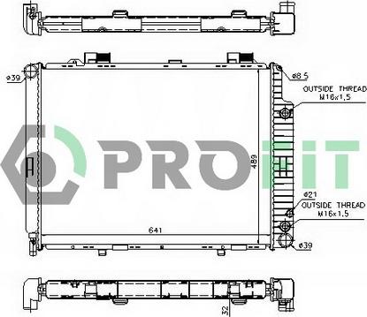 Profit PR 3563A1 - Radiateur, refroidissement du moteur cwaw.fr