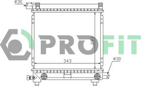 Profit PR 3524A5 - Radiateur, refroidissement du moteur cwaw.fr