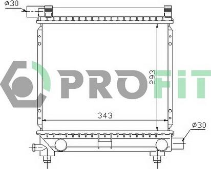 Profit PR 3524A1 - Radiateur, refroidissement du moteur cwaw.fr