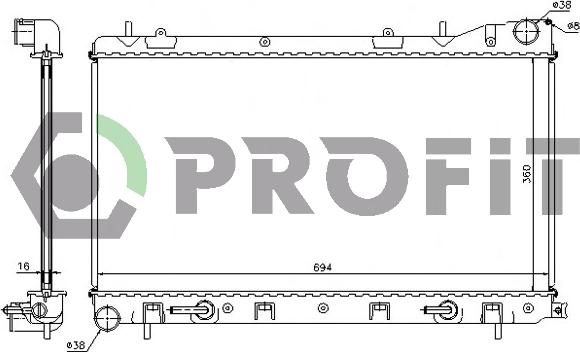 Profit PR 3032A1 - Radiateur, refroidissement du moteur cwaw.fr