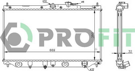 Profit PR 2922A1 - Radiateur, refroidissement du moteur cwaw.fr