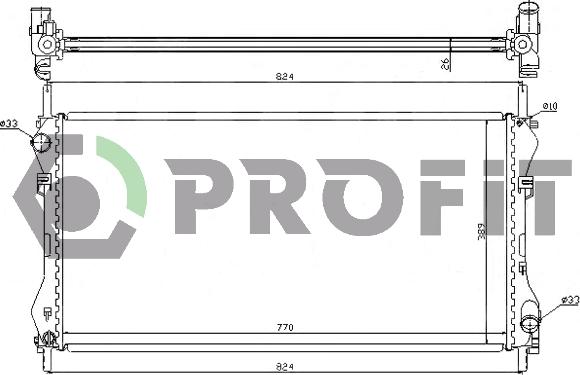 Profit PR 2565A1 - Radiateur, refroidissement du moteur cwaw.fr