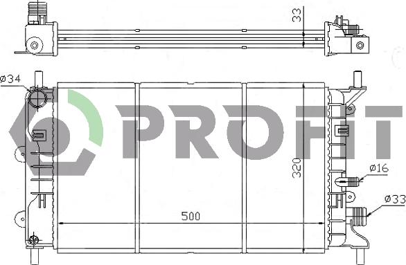 Profit PR 2530A3 - Radiateur, refroidissement du moteur cwaw.fr