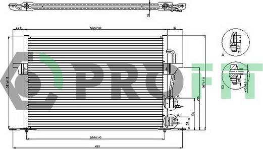 Profit PR 2533C1 - Condensateur, climatisation cwaw.fr