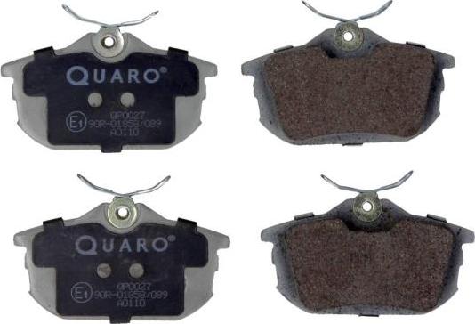 QUARO QP0027 - Kit de plaquettes de frein, frein à disque cwaw.fr