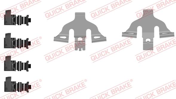 QUICK BRAKE 109-0092-1 - Kit d'accessoires, plaquette de frein à disque cwaw.fr