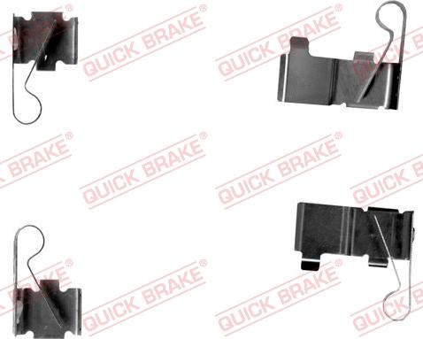 QUICK BRAKE 109-1699-1 - Kit d'accessoires, plaquette de frein à disque cwaw.fr