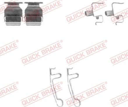 QUICK BRAKE 1091604 - Kit d'accessoires, plaquette de frein à disque cwaw.fr