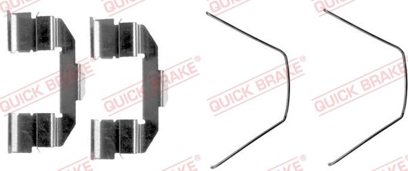 QUICK BRAKE 109-1607-1 - Kit d'accessoires, plaquette de frein à disque cwaw.fr