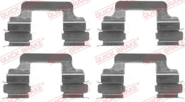 QUICK BRAKE 1091610 - Kit d'accessoires, plaquette de frein à disque cwaw.fr