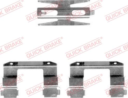 QUICK BRAKE 109-1618-1 - Kit d'accessoires, plaquette de frein à disque cwaw.fr