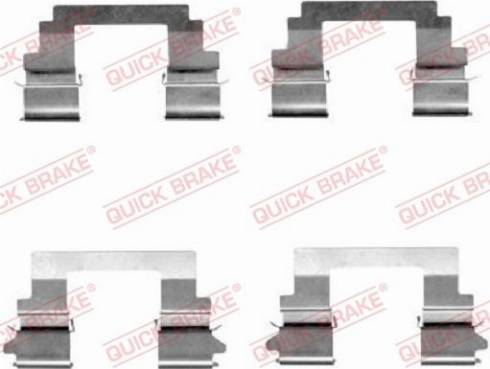 QUICK BRAKE 109-1627 - Kit d'accessoires, plaquette de frein à disque cwaw.fr