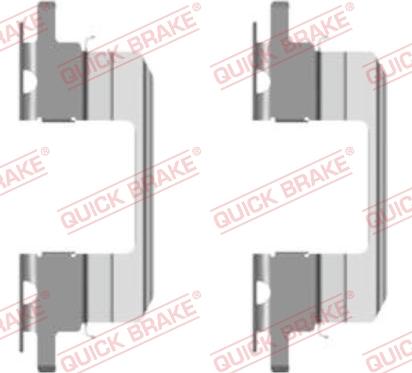 QUICK BRAKE 109-1672-1 - Kit d'accessoires, plaquette de frein à disque cwaw.fr