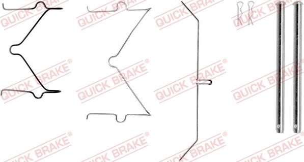 QUICK BRAKE 109-1129X-1 - Kit d'accessoires, plaquette de frein à disque cwaw.fr