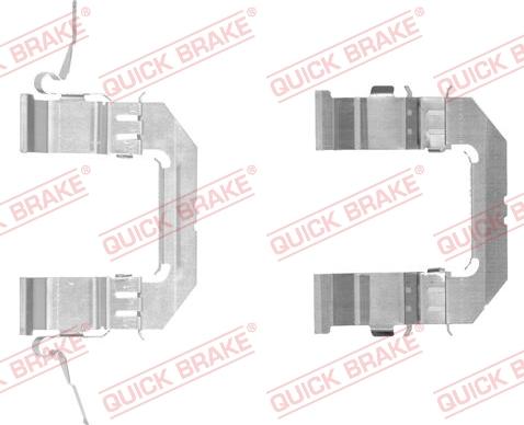 QUICK BRAKE 109-1722-1 - Kit d'accessoires, plaquette de frein à disque cwaw.fr