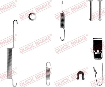 QUICK BRAKE 105-0654-1L - Kit d'accessoires, mâchoire de frein cwaw.fr