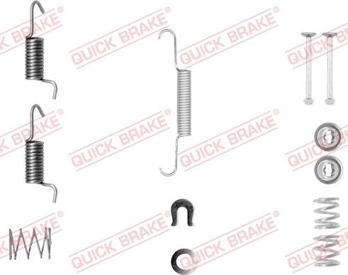 QUICK BRAKE 105-0010-1 - Kit d'accessoires, mâchoires de frein de stationnement cwaw.fr