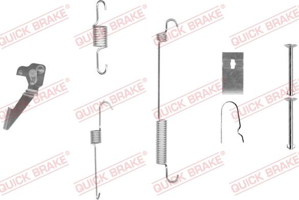 QUICK BRAKE 105-0846X-1L - Kit d'accessoires, mâchoire de frein cwaw.fr