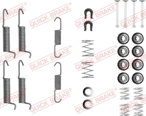 QUICK BRAKE 105-0821 - Kit d'accessoires, mâchoires de frein de stationnement cwaw.fr