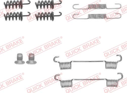 QUICK BRAKE 1050874 - Kit d'accessoires, mâchoires de frein de stationnement cwaw.fr