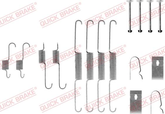 QUICK BRAKE 1050782 - Kit d'accessoires, mâchoire de frein cwaw.fr