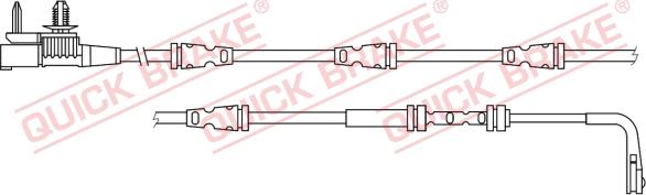 QUICK BRAKE WS 0432 A - Contact d'avertissement, usure des plaquettes de frein cwaw.fr