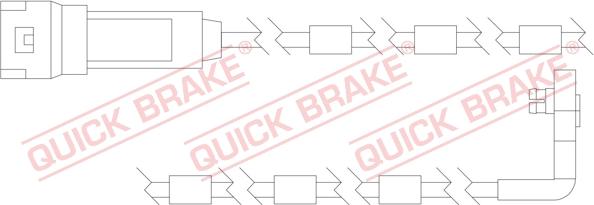 QUICK BRAKE WS 0128 A - Contact d'avertissement, usure des plaquettes de frein cwaw.fr