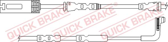 QUICK BRAKE WS 0356 A - Contact d'avertissement, usure des plaquettes de frein cwaw.fr