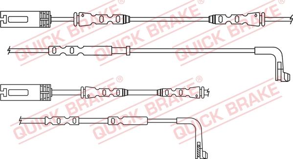 QUICK BRAKE WS 0381 A - Contact d'avertissement, usure des plaquettes de frein cwaw.fr