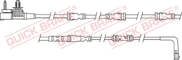 QUICK BRAKE WS 0325 A - Contact d'avertissement, usure des plaquettes de frein cwaw.fr