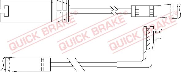 QUICK BRAKE WS 0295 A - Contact d'avertissement, usure des plaquettes de frein cwaw.fr