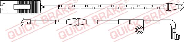 QUICK BRAKE WS 0222 A - Contact d'avertissement, usure des plaquettes de frein cwaw.fr