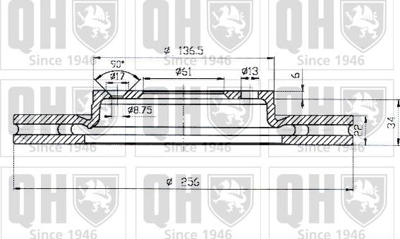 Quinton Hazell BDC4504 - Disque de frein cwaw.fr