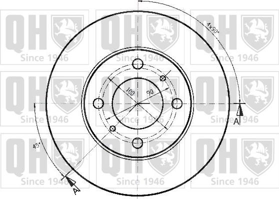 Quinton Hazell BDC4855 - Disque de frein cwaw.fr