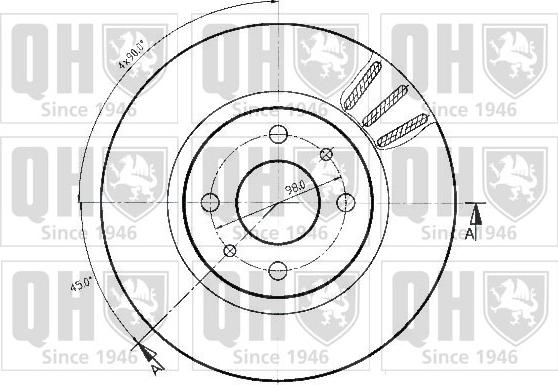 Quinton Hazell BDC3441 - Disque de frein cwaw.fr