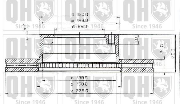 Quinton Hazell BDC3450 - Disque de frein cwaw.fr