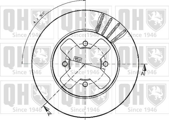 Quinton Hazell BDC3774 - Disque de frein cwaw.fr