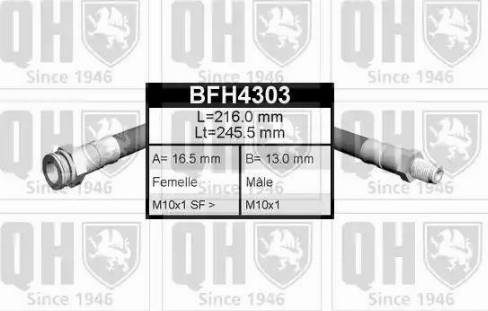 Quinton Hazell BFH4303 - Flexible de frein cwaw.fr