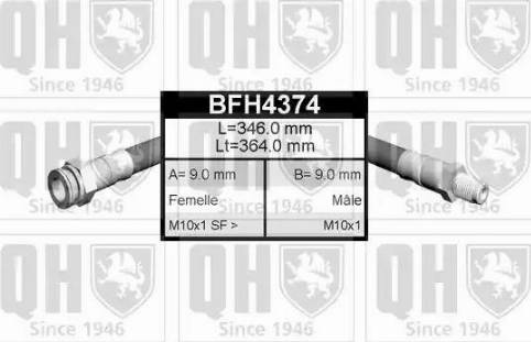 Quinton Hazell BFH4374 - Flexible de frein cwaw.fr