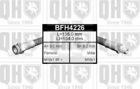 Quinton Hazell BFH4226 - Flexible de frein cwaw.fr