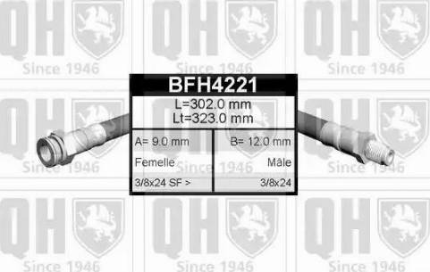 Quinton Hazell BFH4221 - Flexible de frein cwaw.fr