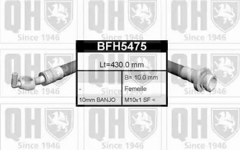 Quinton Hazell BFH5475 - Flexible de frein cwaw.fr