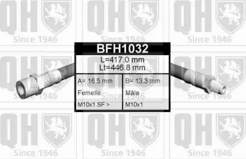 Quinton Hazell BFH1032 - Flexible de frein cwaw.fr