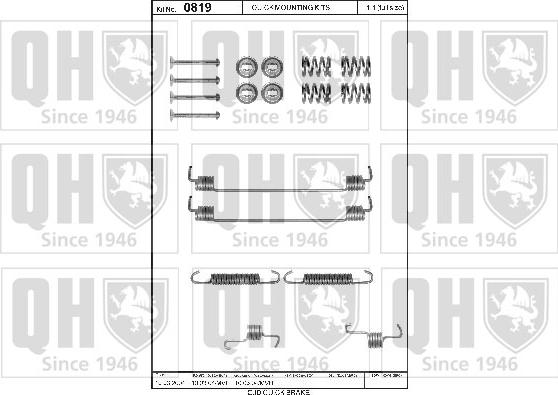 Quinton Hazell BFK456 - Kit d'accessoires, mâchoire de frein cwaw.fr