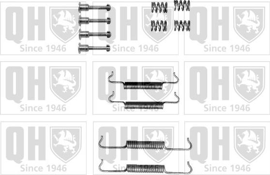 Quinton Hazell BFK433 - Kit d'accessoires, mâchoires de frein de stationnement cwaw.fr